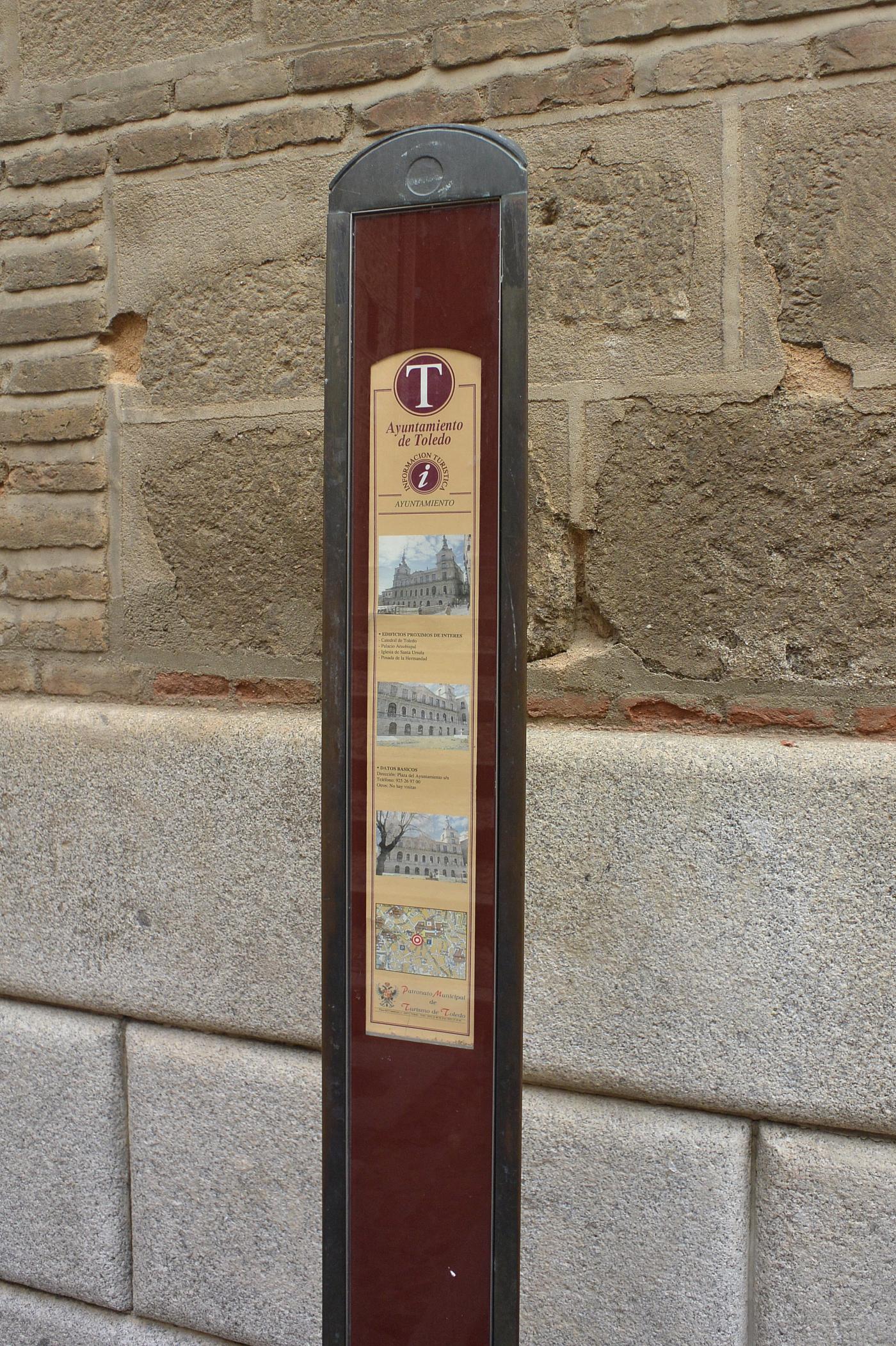 Un panneau explicatif...Tolède, visite test, blog, récit